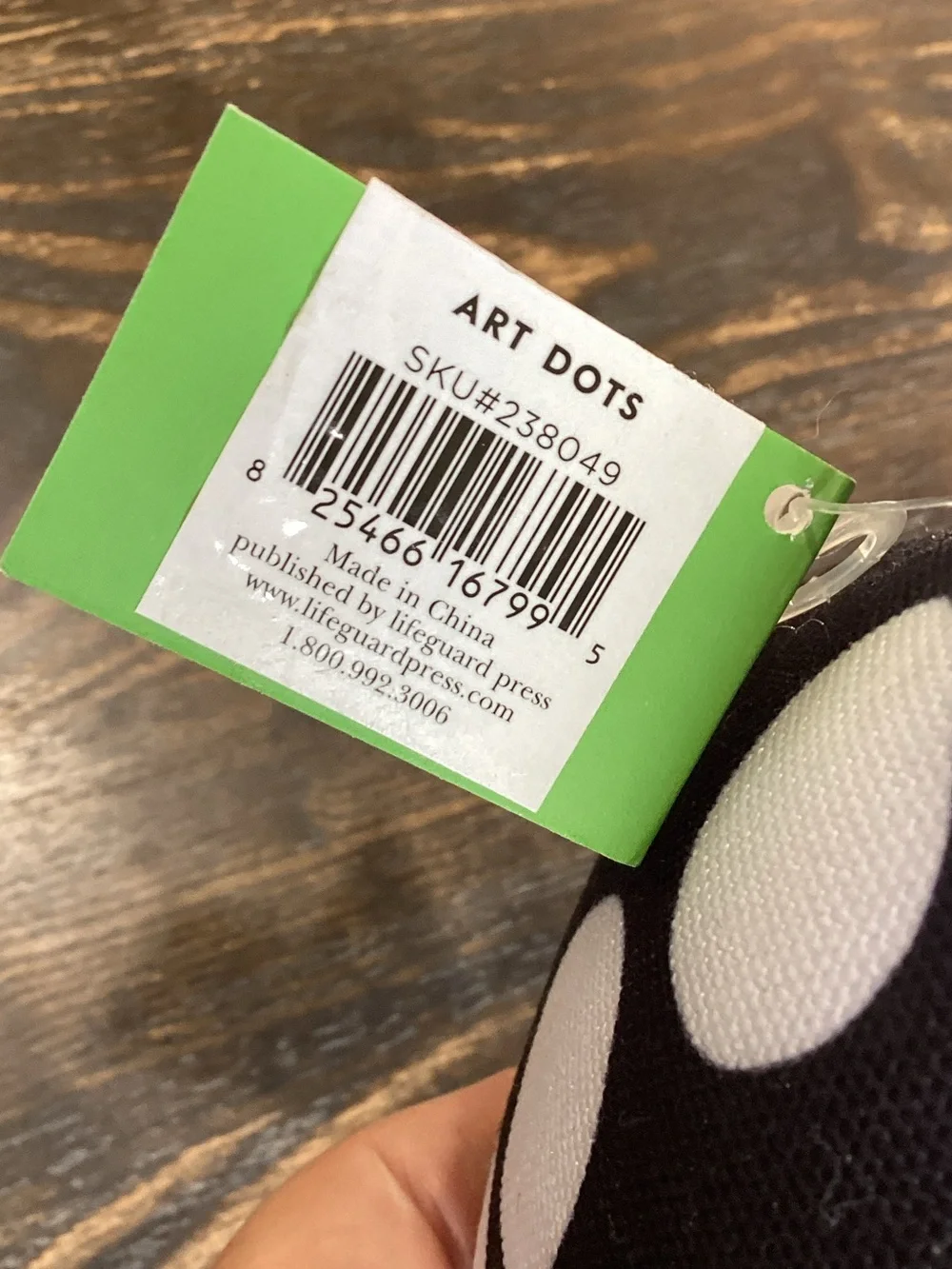 kate spade Art Dots Black and White Polka Dot Pet Chew Toy